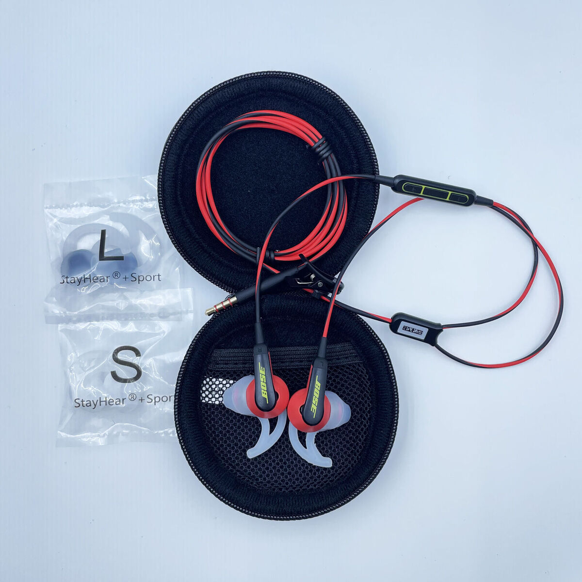Bose SoundSport 3.5mm Wired Jack Earbuds In ear Headphones Earphones Red eBay