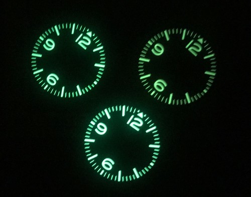 Yellow Aviation Aviator Dial Seiko 7S26 NH35 movement w/ Day Date 2 positions - Picture 6 of 6