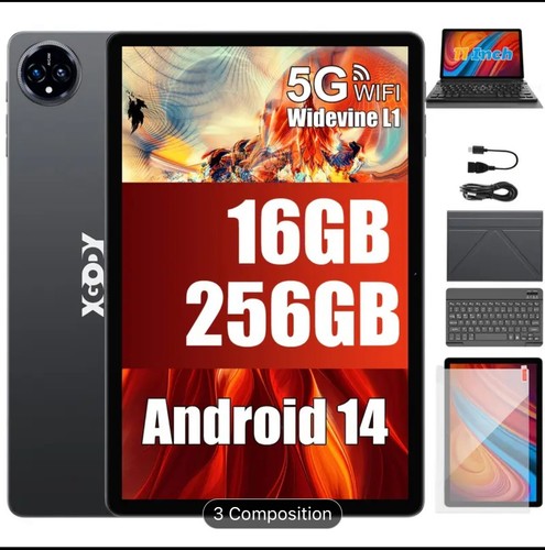 XGODY Q17 Octa core Tablet 16GB 256GB 11 inch Android 14 2SIM Tablets 8000mAh 2K - Picture 13 of 16