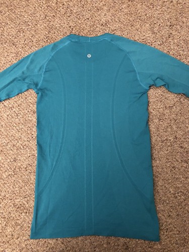 Top para mujer Lululemon 9 Swiftly Tech manga larga cuello redondo color aguamarina nuevo sin etiquetas - Imagen 10 de 10