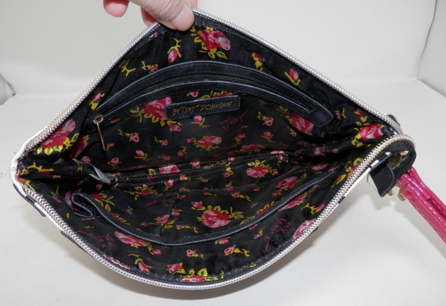 Betsey Johnson Piano Glitter Keyboard Clutch Purse Wr… Gem