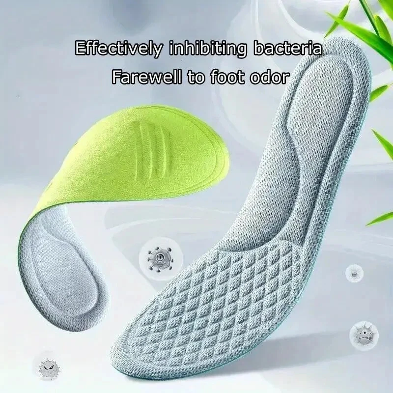 Memory Foam Shoe Insoles For Men Women Running Trainer Inner Soles Foot Inserts - Image 3 of 4