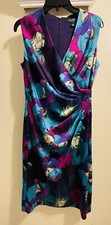 Lauren By Ralph Lauren Floral Silk Dress Size 6 Multicolor