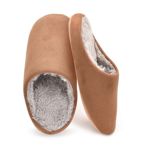 Women's Men Anti-slip Plush Fleece Slippers Winter Warm Indoor Home Shoes US - Picture 14 of 16