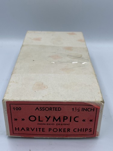 Vintage Poker Chips Olympic Harvite in Box  - Picture 6 of 7