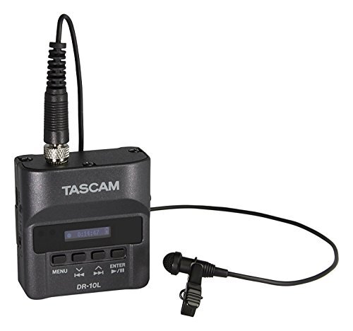 Tascam DR-10L Tragbar Digital Audio Recorder Mit Lavalier DR-10L Schwarz Neu - Afbeelding 1 van 7