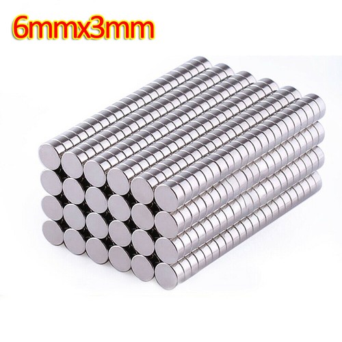 Superstarke Magnete 6x3mm Seltene Erden Scheibenmagnete Rund N35 Basteln - Bild 1 von 6