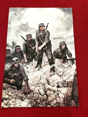 Group of German soldiers Third Reich WW2 WWII Military repro Poster Print