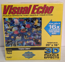 500 Piece Hobbico 3D Puzzle "TROPICAL COLORS" Visual Echo 3D Puzzle Effects NIB