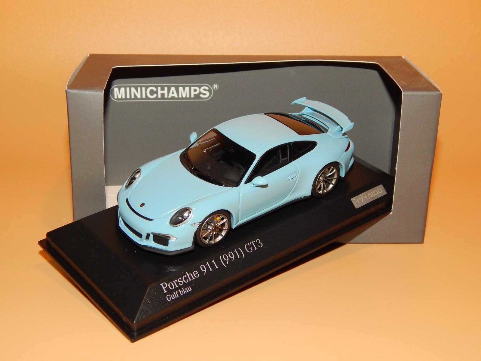 Porsche 911 (991) gt3 Gulf blu 2014 ca 043 16 085 de 1 43 Minichamps OVP Porsche 911 (991) gt3 Gulf blu 2014 ca 043 16 085 de 1 43 Minichamps OVP