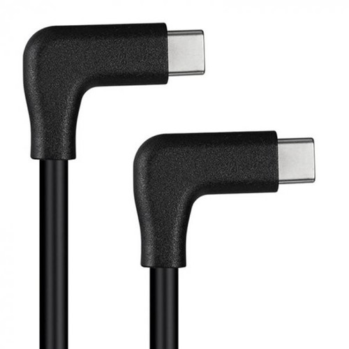 USB 3.1 Gen 2 Cable 5 M Type C Plug To Plug 2x Angle Adapter IN Black - Zdjęcie 2 z 4