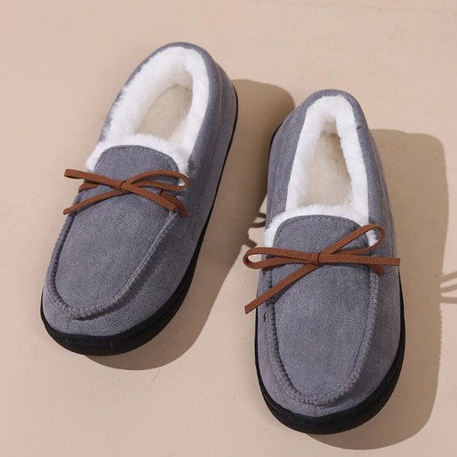 WOMENS LADIES FLAT WARM MOCCASIN INDOOR OUTDOOR SOFT BED TIME SLIPPERS SHOES SZ - Picture 9 of 21