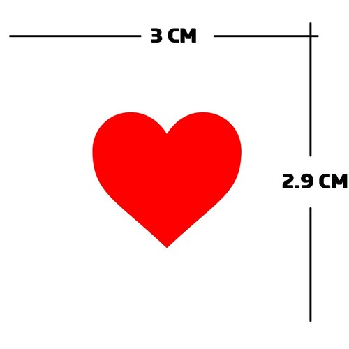 2 X Red heart TEMPORARY TATTOO waterproof tatts hearts love valentines lover - Picture 2 of 2
