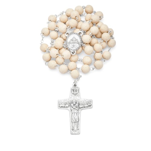 Vatican Rosary by Pope Francis Jasmine Rosary Beads Catholic Prayer Necklace Box - Picture 2 of 11