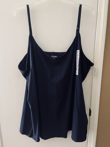 Old Navy blau First Layer Cami Tanktop Damen Übergröße 4X verstellbar neu mit Etikett