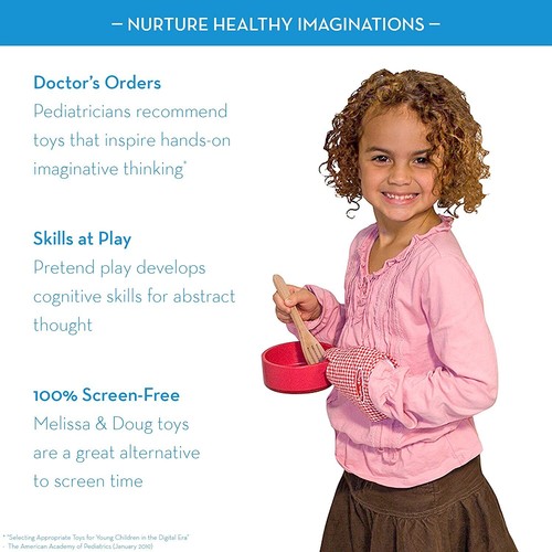 Melissa & Doug Deluxe Holz Küche Zubehör Set Töpfe & Pfannen 8-teilig - Bild 4 von 9