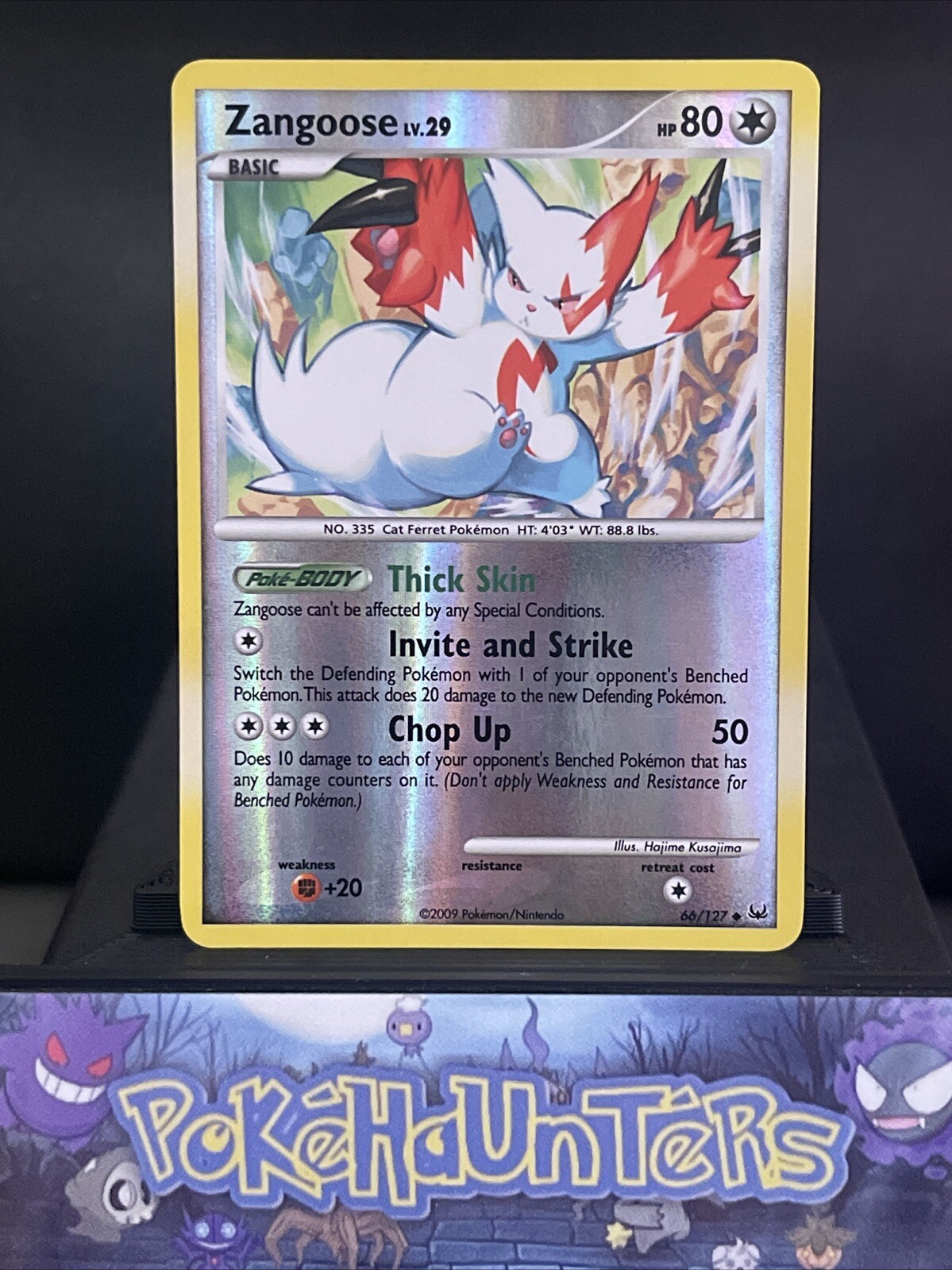 Pokemon Card Zangoose 66/127 Platinum Base Set Reverse Holo Liight Play