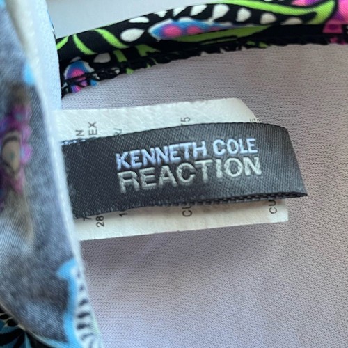 Kenneth Cole REACTION blue paisley Tankini Swimsuit Top size M - Picture 4 of 4
