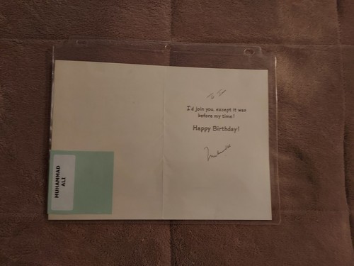 Muhammad Ali Hand-Signed Birthday Card EXTREMELY RARE; Read description - Picture 5 of 5