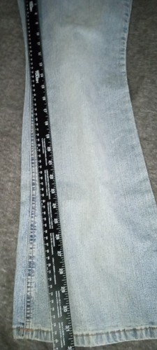 Mudd Jeans Vintage Y2K 90's Flare Womens Sz 15 Denim Blue Sandblast EUC - Picture 7 of 8