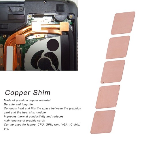 (0.5mm)Copper Heat Sink Pad 20 Pieces Small Copper Fine Workmanship For - Photo 6/12