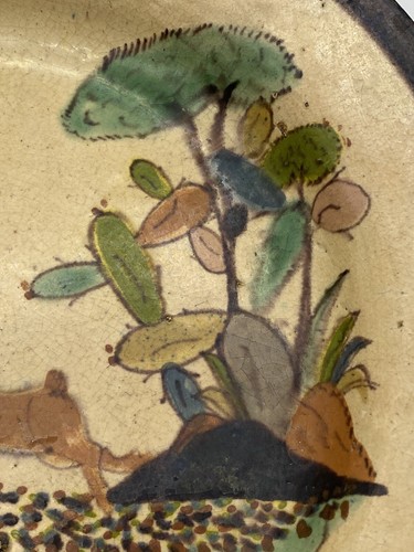 Vintage Mexican Art Pottery Plate - Picture 8 of 8