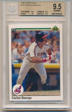 1990 Upper Deck Carlos Baerga (Rookie Card) (#737) (1-10/3-9.5's) BGS9.5 BGS