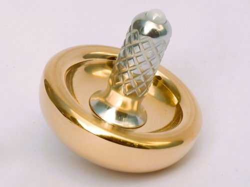 Bronze hand crafted Spinning Top, Fathers Day Gift, Precision Made, EDC, Fidget - Picture 6 of 9
