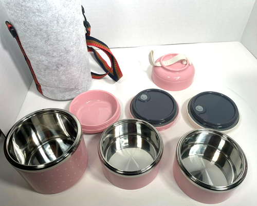 Bento Box Portable Keep Warm Lunch Food Container With Insulated Thermal Tote - Picture 4 of 6