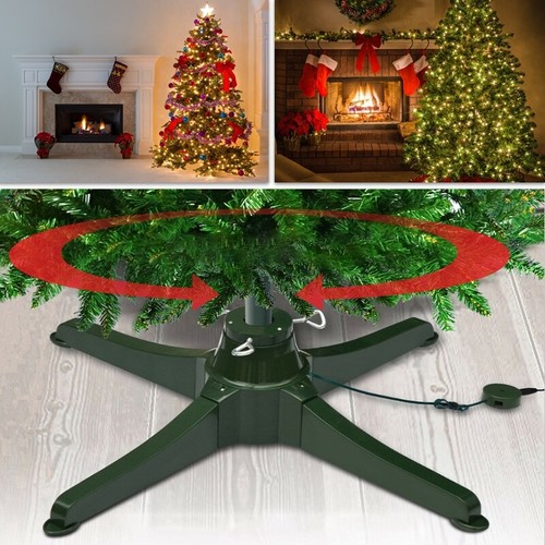 Rotating Christmas Tree Stand Artificial Trees Base Electric Rotating Home Items - Picture 17 of 24