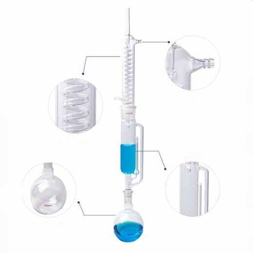 Chemistry Laboratory glassware flask Science soxhlet extractor 60-1000ml - Picture 20 of 20