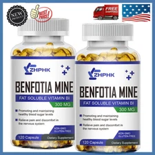 Benfotiamine 300 mg 240 Veg Capsules Fat Soluble Thiamine Vitamin B1 HealthFare