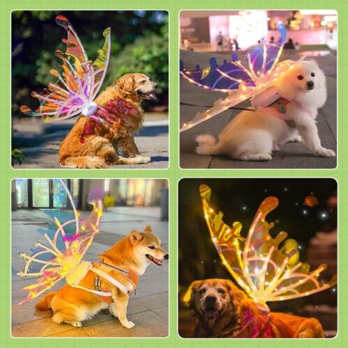 LED Butterfly Elf Wings Kids Dress Electric Moving Fairy Princess Wing Party AU - Picture 3 of 11