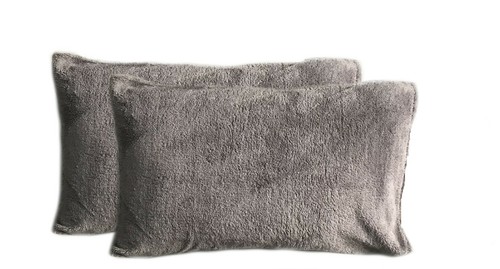 Fleece Teddy Bear Pillowcase One Pair Pillow Case Cover Plush Snugly Warm Soft - Picture 16 of 19