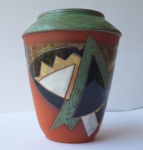 Vaso In Ceramica ART DECO Firmato Intorno Al 1920 K749 - Photo 3/12