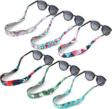 6 Pieces Floating Sunglasses Strap Hawaiian Float Neoprene Eyewear Retainer S...