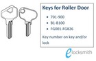 Key to Code Number Fits Firmadoor + others Garage Roller Door Lock  - FREE POST