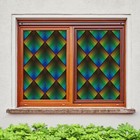 3D Verlaufsmuster C120 Fenster Drucken Aufkleber Haftendes Buntglas UV Zoe