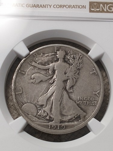 1919-D Scarce Date Walking Liberty Half Dollar, NGC VG 8, Undergraded! - Picture 2 of 3