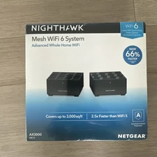 NETGEAR NIGHTHAWK NEW Sealed AX1800 1.8Gbps Home Mesh Wifi 6 System