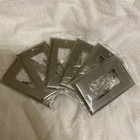 Qty 6 Decorator Metal Wall Plate Stainless Steel Outlet Cover Silver