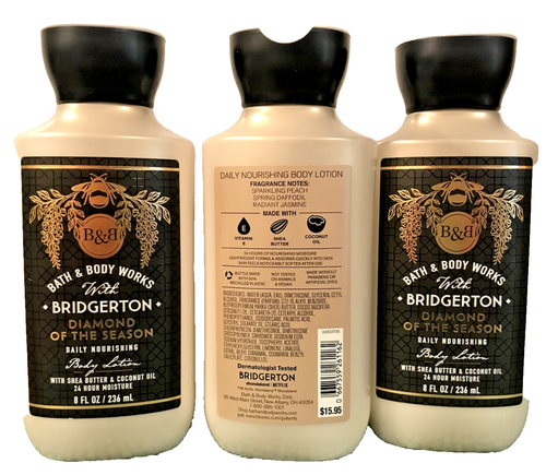 LOCIÓN CORPORAL DIAMANTE DE LA TEMPORADA 8 OZ SET X 3 CUERPO DE BAÑO FUNCIONA LOTE BRIDGERTON - Imagen 2 de 2