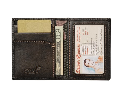 House of Jack Co. Cartera para tarjetas delgada para hombre, bolsillo frontal minimalista, pequeña bi... - Imagen 2 de 8