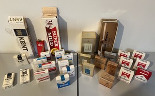 Vintage Collectable Empty 25x Cigarette Packets & 4x Cartons Tobacco Memorabilia