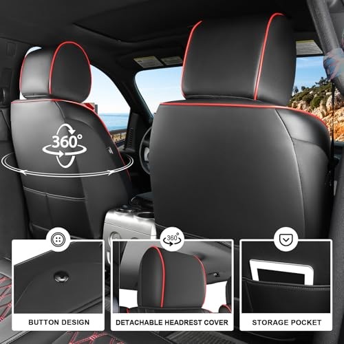 Silverado Leather Seat Covers| Waterproof Pickup Truck Custom Seatcovers Full - Picture 5 of 7