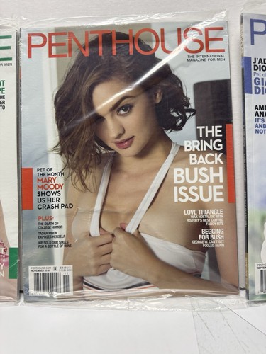 Lot de 3 numéros Penthouse Magazines 2016 -2018 Back Bush Dope issues Riley Nixon - Photo 3/4
