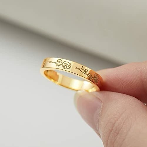Birth Month Flower Ring - Picture 2 of 8