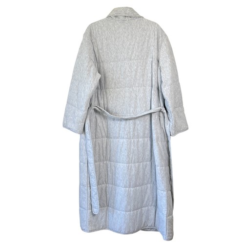 Bata nórdica The White Company para mujer con cuello chal gris pálido jaspeado talla grande nueva con etiquetas - Imagen 3 de 7
