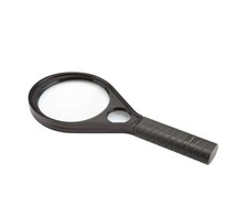 New H F Brand 3X JUMBO MAGNIFYING GLASS with 8X Inset for Detail NIB