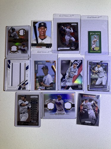 New York Yankees 11 Card Lot Aaron Judge, Alex Rodriguez, Derek Jeter, Babe Ruth - Picture 5 of 6